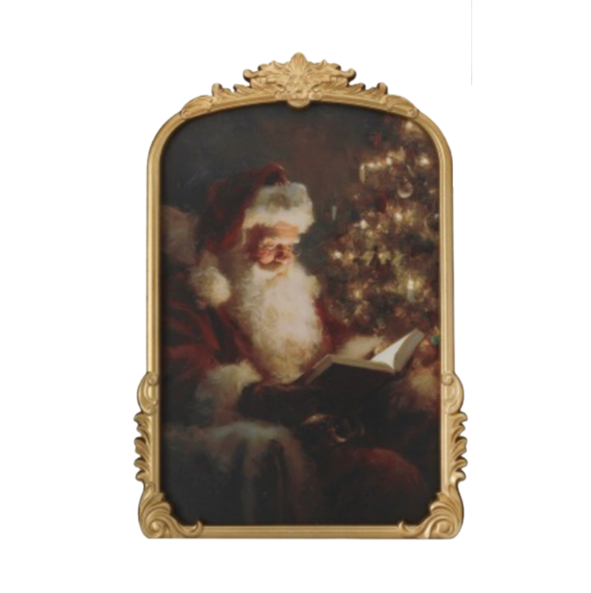 18.5X27" Framed Santa/Mrs Claus Art (Assorted, Purchase is for ONE)