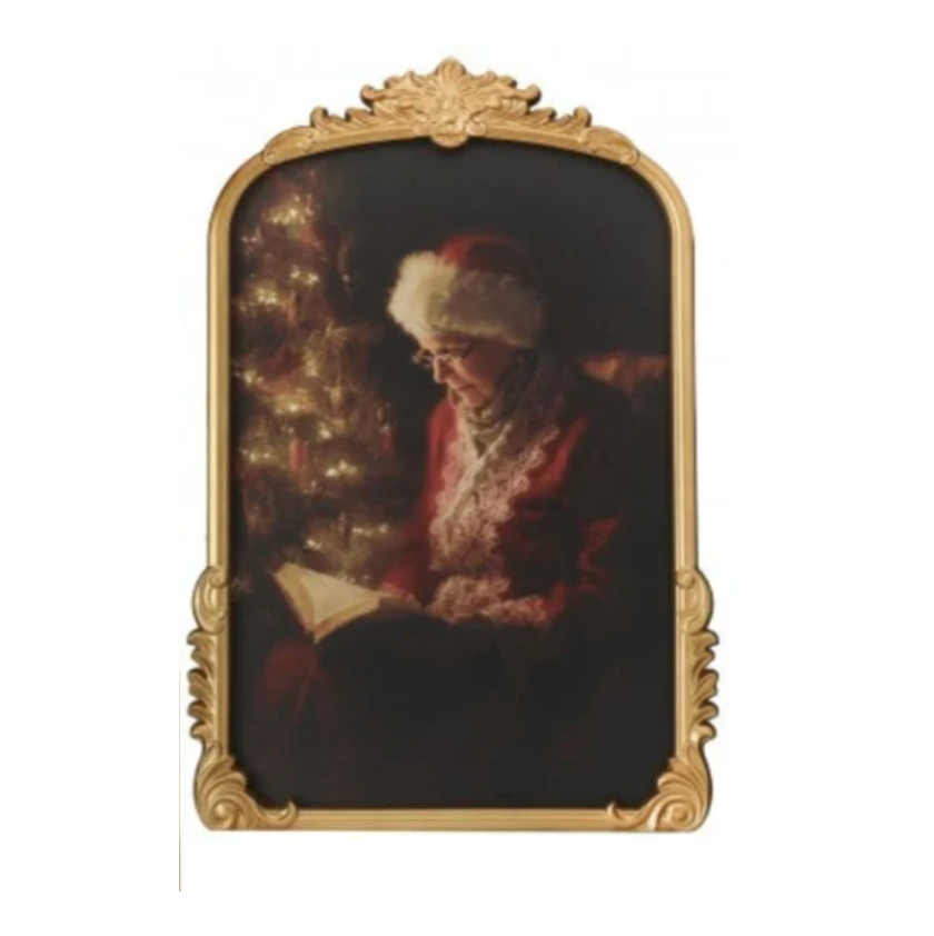 18.5X27" Framed Santa/Mrs Claus Art (Assorted, Purchase is for ONE)