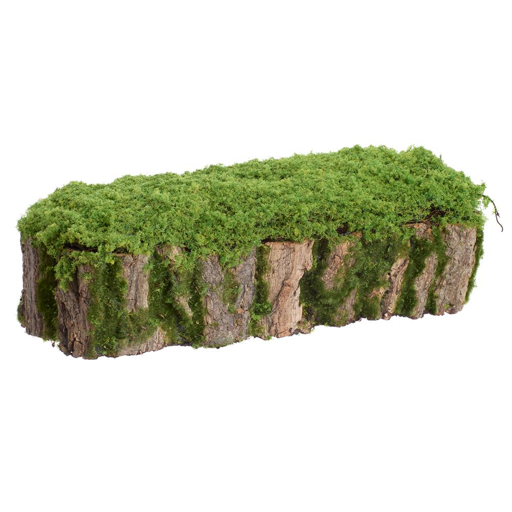 5"HX17"L Moss Stump Green