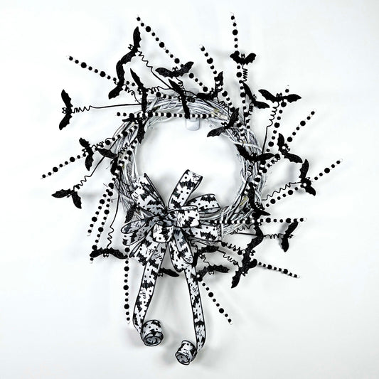 Halloween Bat Wreath Kit
