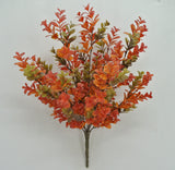 Straw Bale Orange Boxwood Arrangement