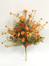 Straw Bale Mum Arrangement