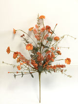 Straw Bale Orange Boxwood Arrangement
