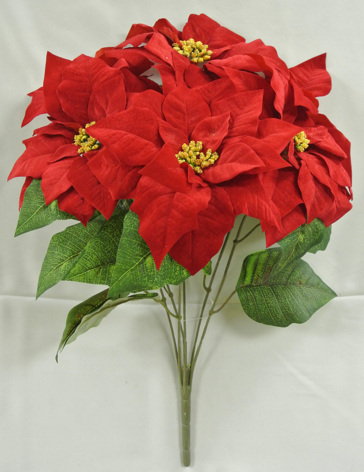 23" Poinsettia Bush X6 (Red)