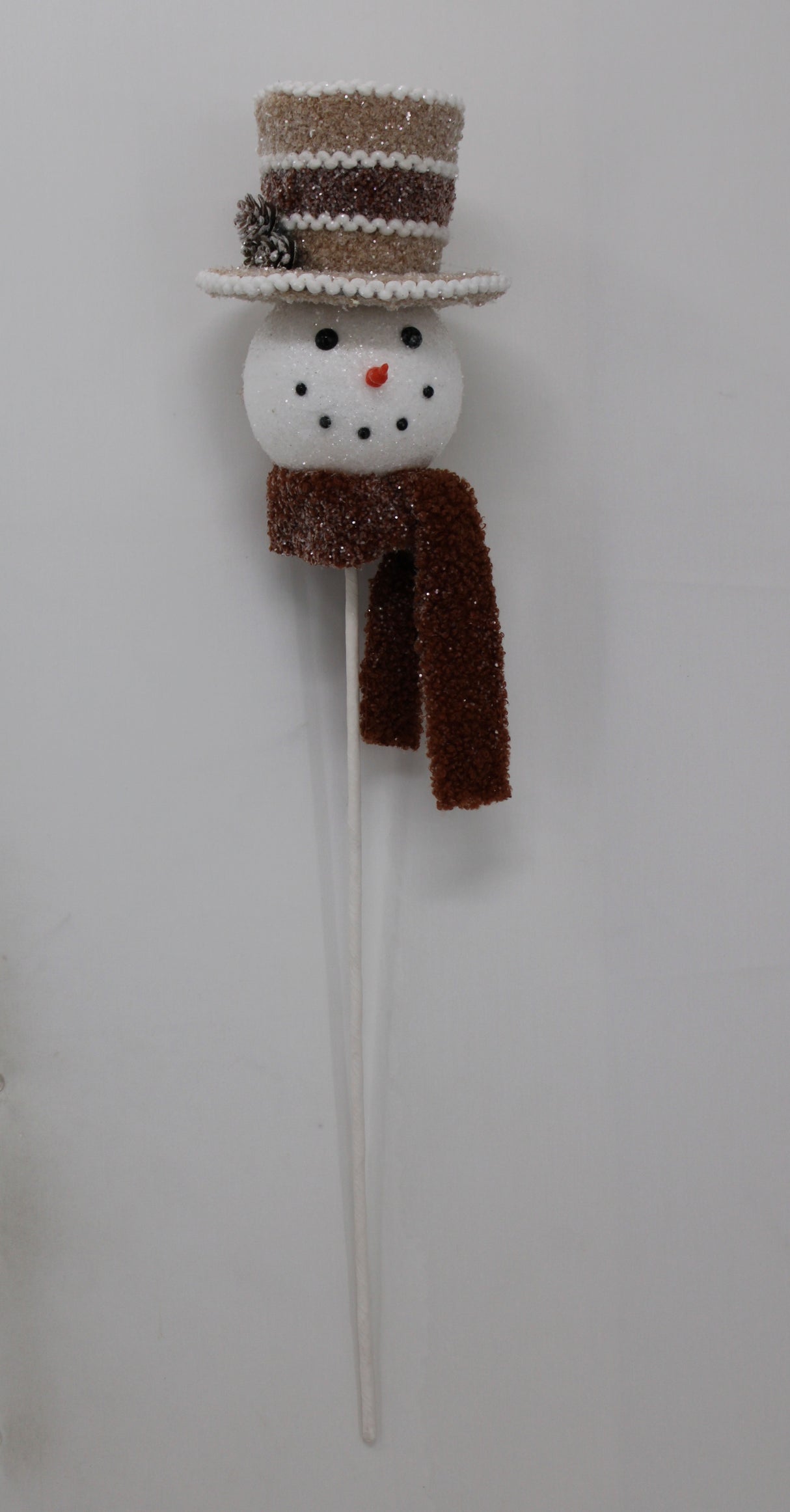 23" Snowman Head Spray (Two-Tone Brown)
