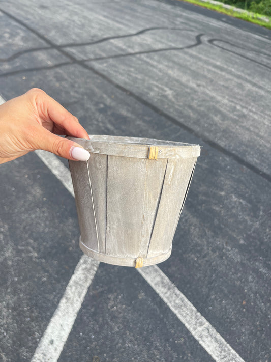 6.5" Dia X 5.5"H Woodchip Basket