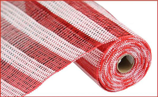 10" X 10Yd Horizontal Stripe Foil/Mesh