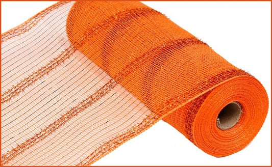 10.25"X10Yd Wide Tinsel/Pp/Foil Mesh (Orange)