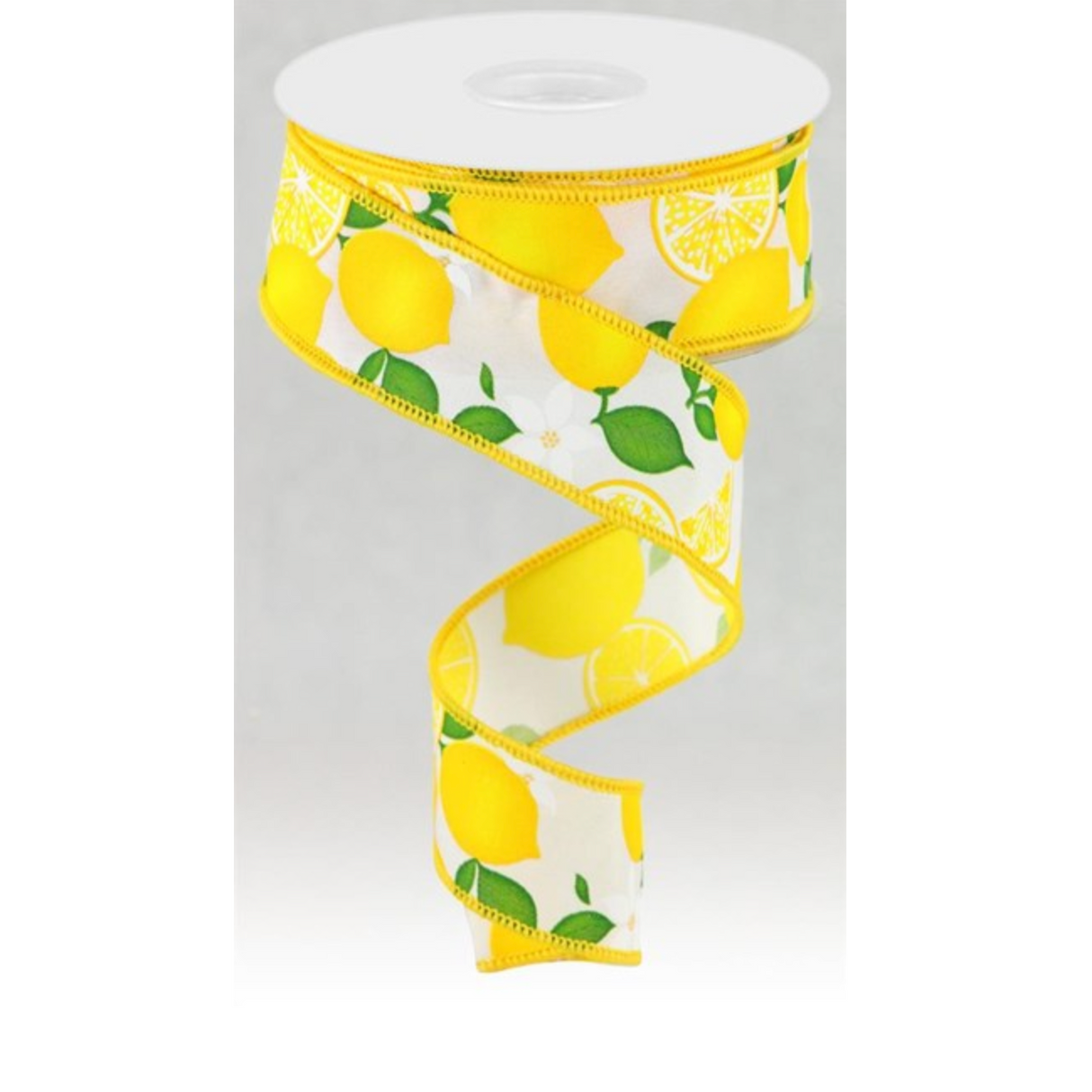 1.5"X10Yd Lemon W/Leaves/Flowers
