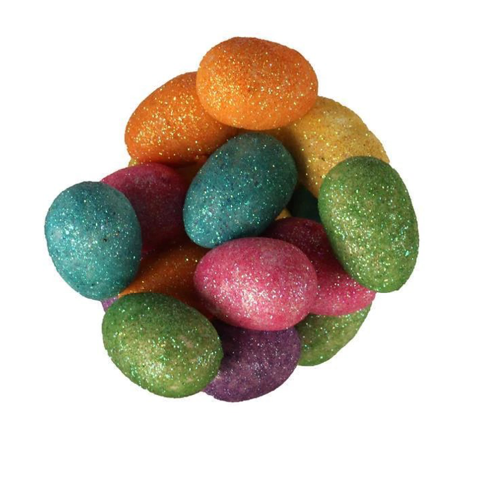 1.75"L Glittered Eggs (24)