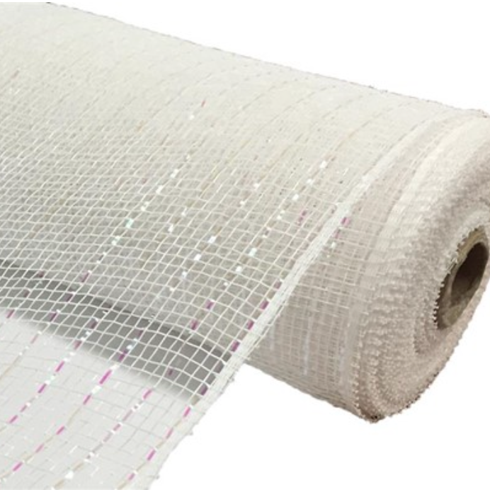 White with Iridescent Foil Mesh main image 0