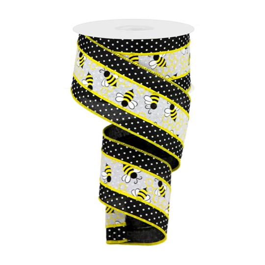 2.5x10yd Bumble Bee Ribbon