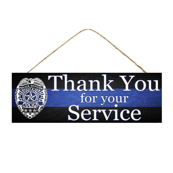 15"L X 5"H Police Thank You Sign