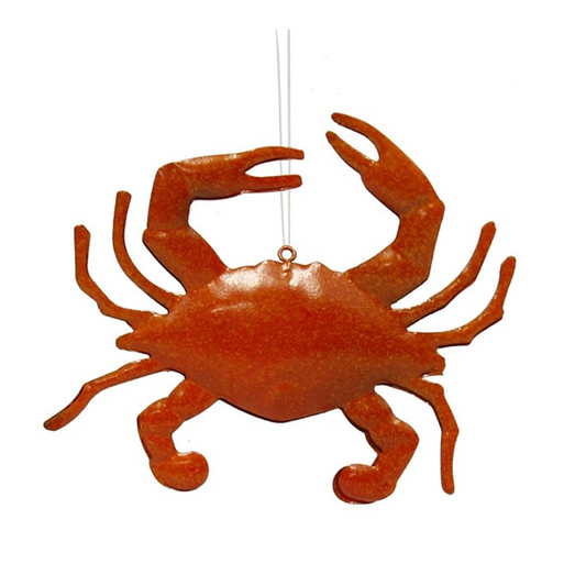 4.75"W X 4.25"L Tin Crab Ornament
