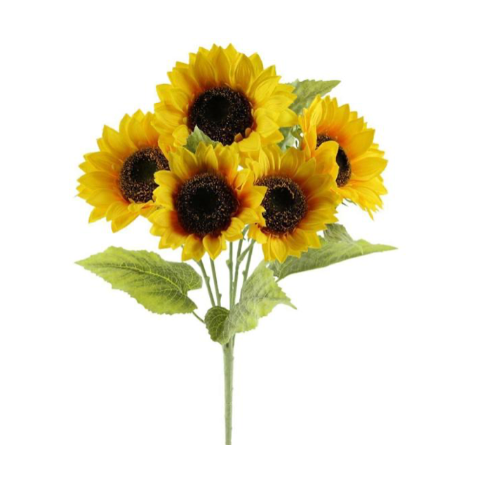 17"L Sunflower Bush X 5