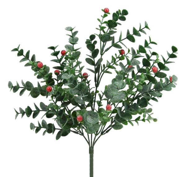 14"L 14" Eucalyptus W/Berries Mistletoe Bush X 5
