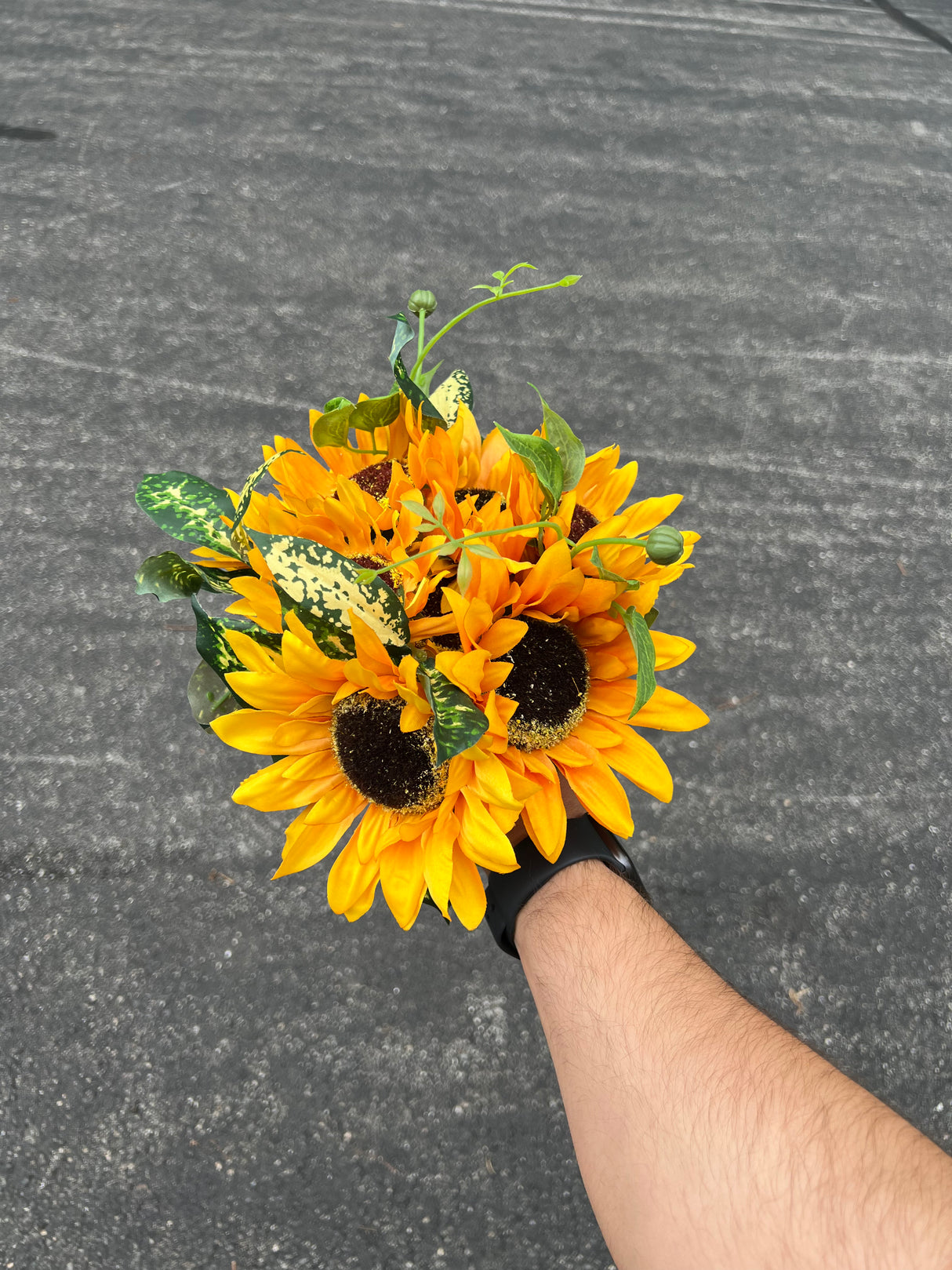12” Mixed Sunflower Bouquet